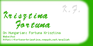 krisztina fortuna business card